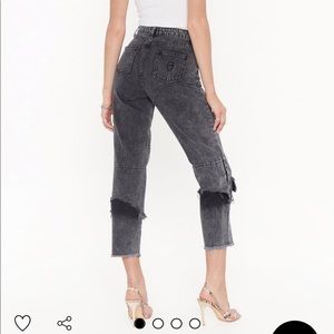 Rip it up cropped mom jeans